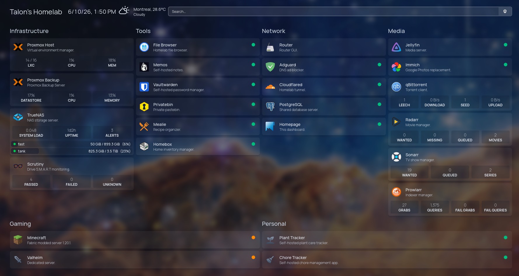Self-Hosted Homelab screenshot